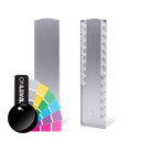 TL-3011 Bouchon gauche pleine hauteur couvert. aluminium RAL brillant