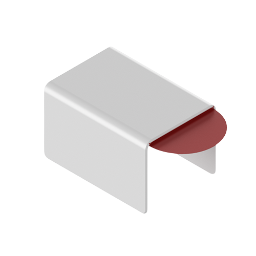 Verbindings afdekking U-profiel 26x20x2mm, aluminium onbehandeld