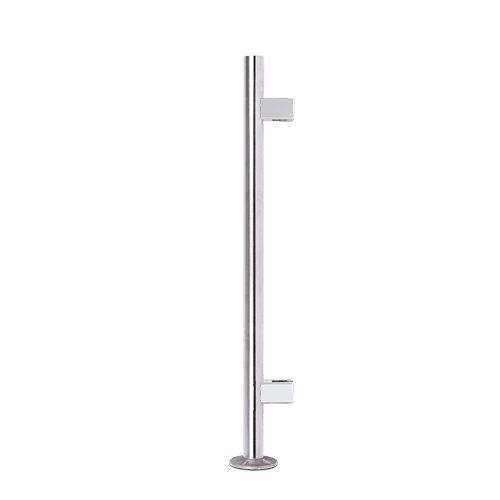 EMPIRE STATE POST Top Ø42.4x2mm H=990mm endpost left KRONOS square, AISI 304 satined (discontinued product until 30/06/2026 or while stocks last)