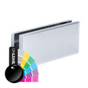 SWINGER self-closing pivot hinge set glass 8-13mm max. door weight 60kg for indoor use, AISI 304 RAL shining