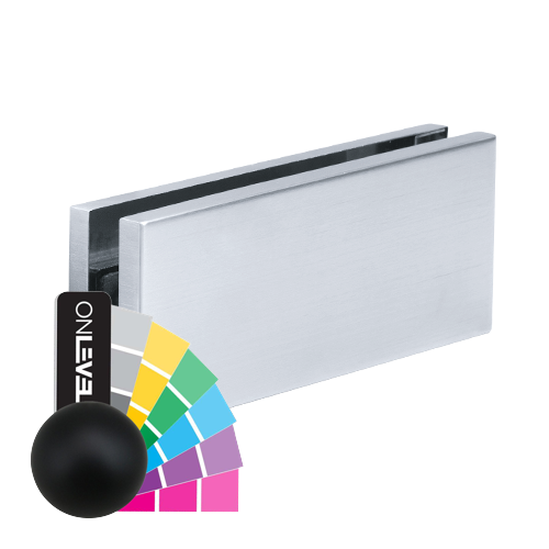 SWINGER self-closing pivot hinge set glass 8-13mm max. door weight 60kg for indoor use, AISI 304 RAL matt