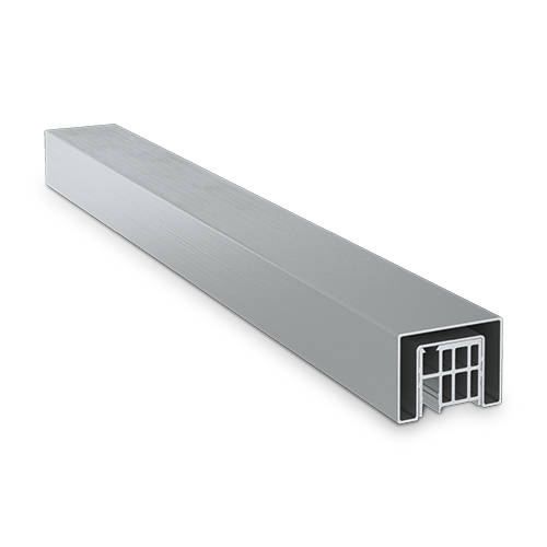 LAZORTRACK Glashandreling 40x30x1mm L=5mtr, rvs 304 geborsteld