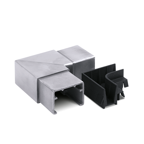LAZORTRACK outside corner 90° 40x30x1mm, AISI 304 satined (discontinued product until 30/06/2026 or while stocks last)