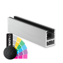 KAZIWALL top profile glass 10/10.76/12/12.76mm L=5000mm, aluminum RAL matt