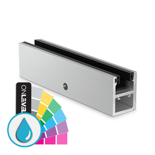 KAZIWALL side profile glass 10/10.76/12/12.76mm L=5000mm, aluminum ARMOR RAL