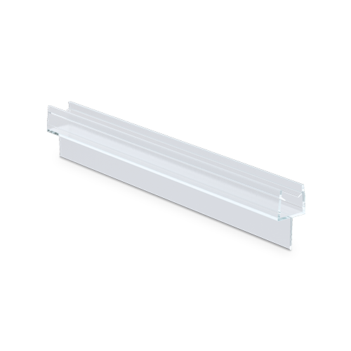 Duschtürdichtung mit kurzer Dichtlippe für Glas 10mm L=2200mm, Kunststoff transparent