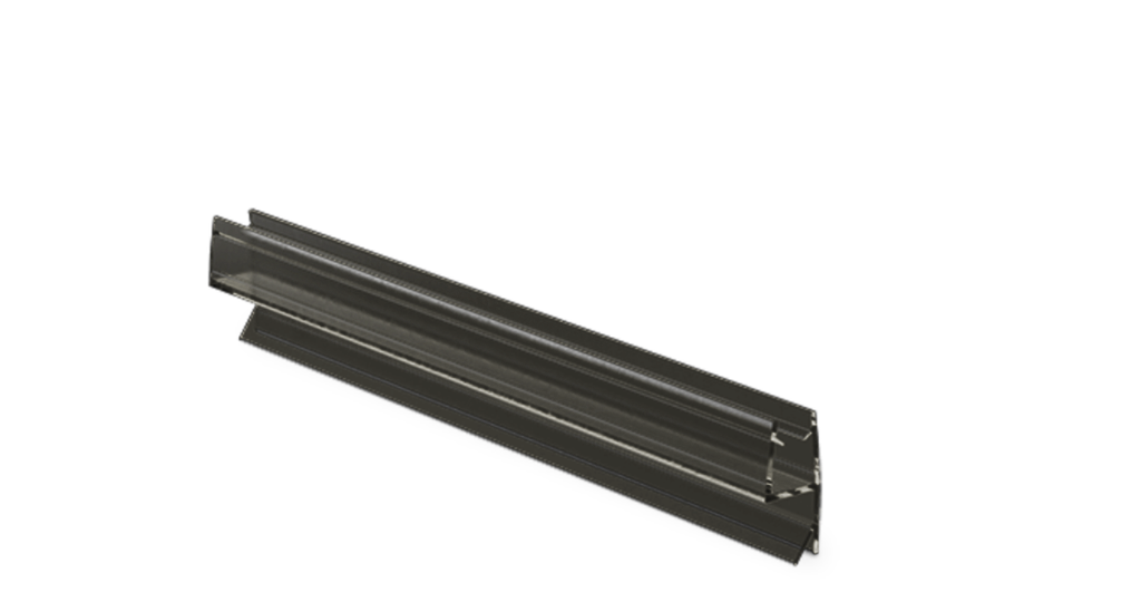 Duschtürdichtung mit 180° Frontanschlag für Glas 8mm L=2200mm, Kunststoff schwarz