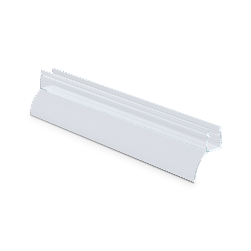 Duschtürdichtung mit Wasserabweiser für Glas 10mm L=2200mm, Kunststoff transparent