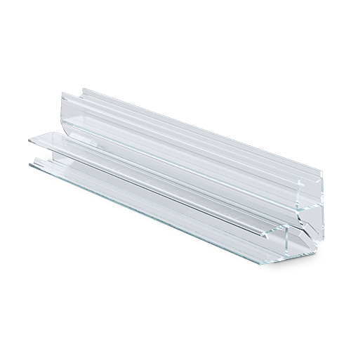 SUNVIEW deurafdichting 90° met magneet voor glas 10mm L=2800mm, kunststof transparant