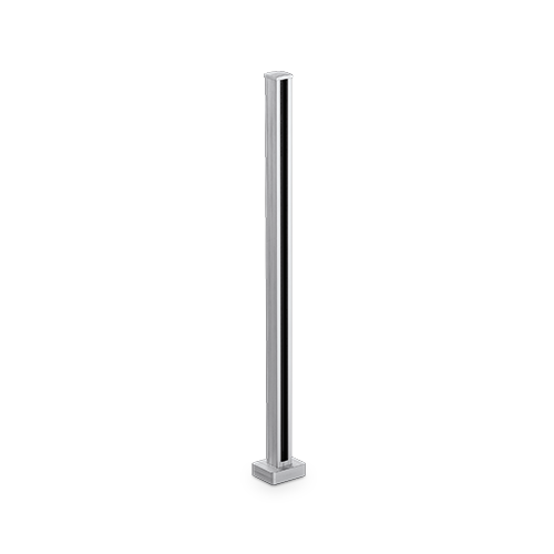 PIKASSO midpost 50x50mm H=1100mm 10-13.52mm, aluminum natural anodized