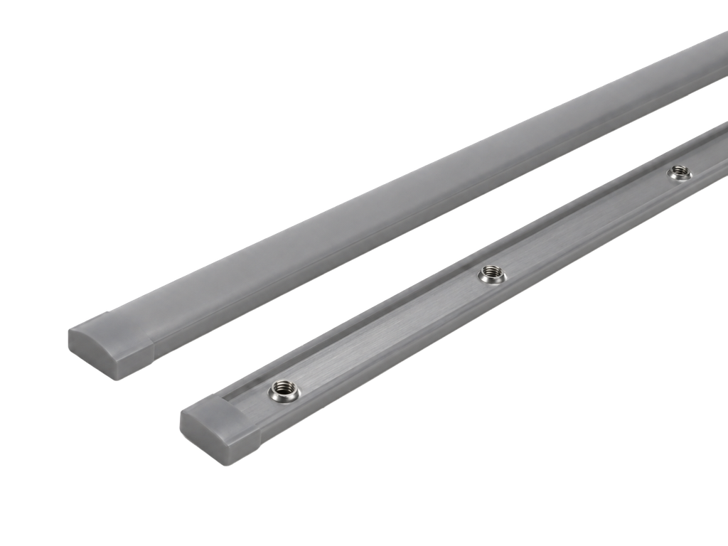 SKYFORCE-Slim mounting strip 15x2mm L=1100mm stainless steel (covercap plastic grey)