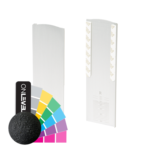 TL-6081 Ändlock höger med täcklock för trappa aluminium RAL strukturerad