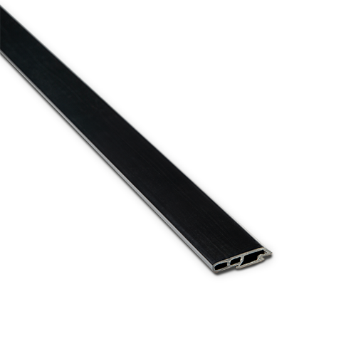 AIRFORCE Kunststoffprofil Rückseite Glasstärke 8/8/4 (17.52mm) L=5000mm, Kunststoff schwarz