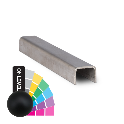 Handlauf U-Profil 26x20x2mm L=4000mmm, V4A RAL matt