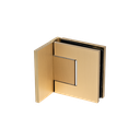 EXCITE douchedeur zwenkscharnier glas-wand 90° met nulstandsinstelling glas 8/10mm, messing goud geborsteld