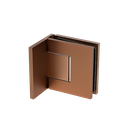 EXCITE douchedeur zwenkscharnier glas-wand 90° met nulstandsinstelling glas 8/10mm, messing roségoud geborsteld