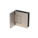 EXCITE Duschtür-Pendelband Glas-Wand 90° mit Nulllagenverstellung Glas 8/10mm, Messing Edelstahl gebürstet