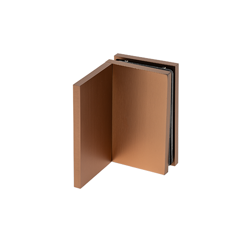 EXCITE connector glass-wall 90° glass 8/10mm, brass rose gold brushed