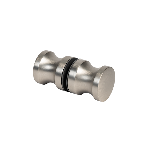 Douche deurknop Ø35x35mm, 2-zijdig glas 6-12mm, messing RVS geborsteld