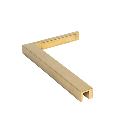 Stabilisation d'angle paroi-verre 90° gauche, laiton or brossé