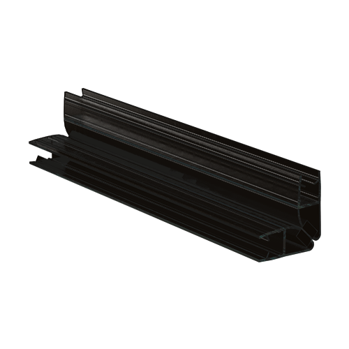 Duschtürdichtung 90° mit Magnet für Glas 8mm L=2200mm, Kunststoff schwarz