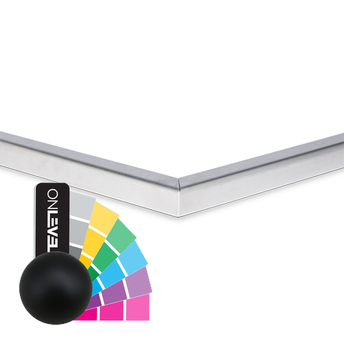 Connecteur d'angle 90° U horizontal 26x20x2mm, inox 304 RAL mat