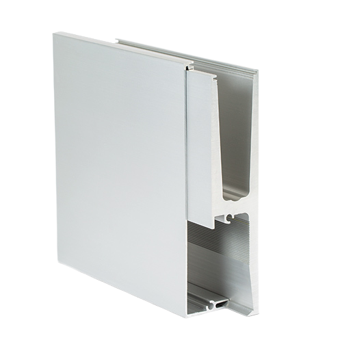 TL-3011 Glasprofil mit Abdeckkappe L=200mm alum. natural anodized