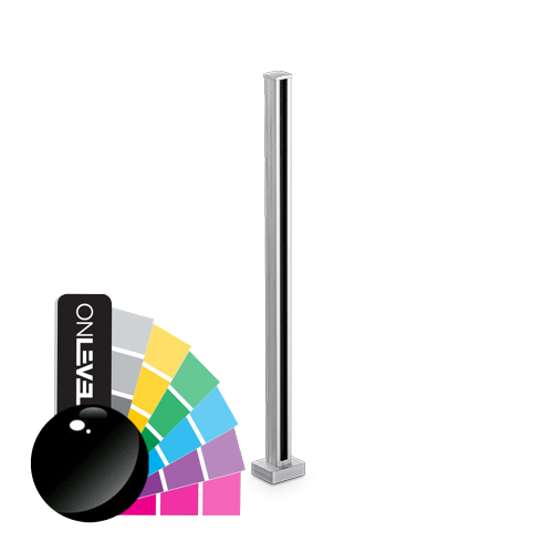 PIKASSO midpost 50x50mm H=1000mm 10-13.52mm, aluminum RAL shiny