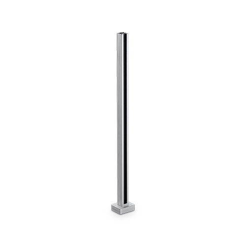 PIKASSO endpost 50x50mm H=1000mm 10-13.52mm, aluminum mill finish (production tolerance quantity +/-10%)