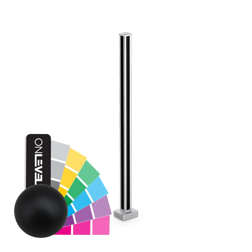 PIKASSO cornerpost 90° 50x50mm H=1000mm 10-13.52mm, aluminum RAL structure (production tolerance quantity +/-10%)