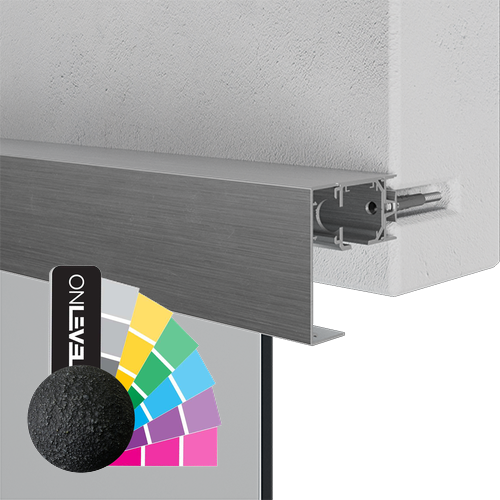 INFINITYSLIDE 69kg Wall distance profile Set glass/wood L=2mtr, aluminum RAL structure