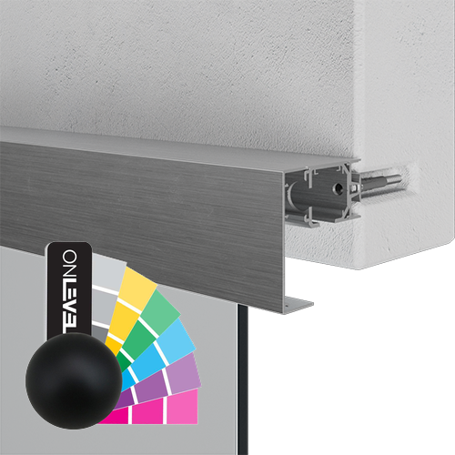 INFINITYSLIDE 69kg Muur afstand profiel Set glas/hout L=2mtr, aluminium RAL mat