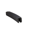 Rubber glasshandrail Ø48.3x1.5mm/42x48mm glass thickness 8-11mm L=2500mm