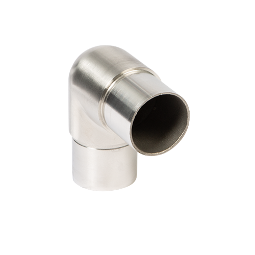 Hoek verbinder 90° Rond Ø42.4x2mm, rvs 304 geborsteld