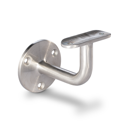 Leuningdrager voor handleuning Ø42.4mm met 3 bevest. gaten, rvs 304 geborsteld