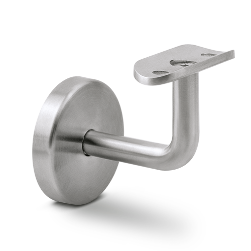 Handlaufstütze mit Abdeckkappe für Handlauf Ø42.4mm, V2A gebürstet