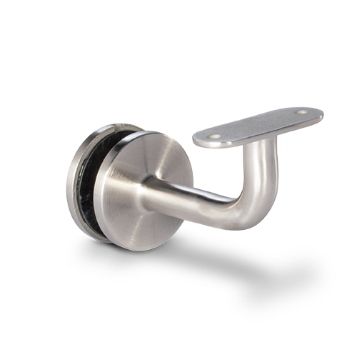 Glass handrail bracket flat connection, AISI 316 satined