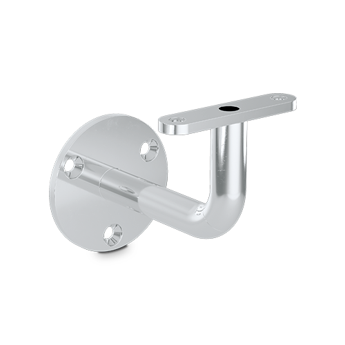 LAZORTRACK support de main cour. connexion plat, inox 304 brossé
