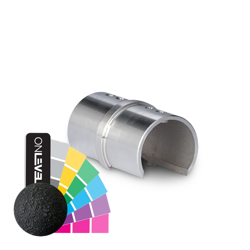 Verbinder für Glasleistenrohr Ø42.4x1.5mm, V4A RAL struktur