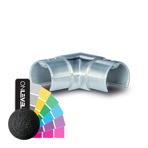 Eckverbinder 90° für Glasleistenrohr Ø42.4x1.5mm, V4A RAL struktur