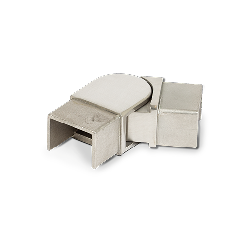 Connecteur d'angle horizontal réglable 90-180° Main courante oméga 40x30x1mm, inox 304 brossé