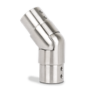 Hoek verbinder verstelbaar naar beneden voor glashandreling Ø42.4x1.5mm, rvs 304 geborsteld