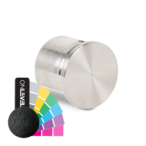 Eindkap vlak voor glashandreling Ø42.4x1.5mm, rvs 316 RAL structuur
