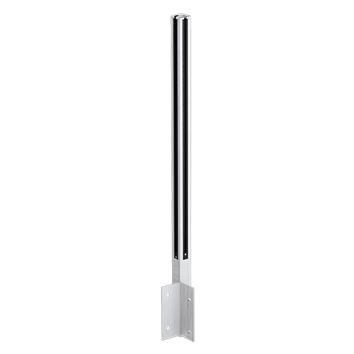 GUARDIAN OF THE UNIVERSE hoekstaander zijkant open 58x58mm H=1400mm glas 10-10.76mm, aluminium onbehandeld