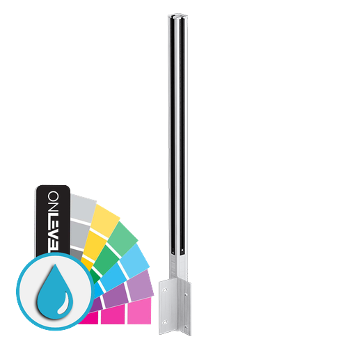 GUARDIAN OF THE UNIVERSE cornerpost side open 58x58mm H=1400mm glass 10-10.76mm, aluminum ARMOR RAL
