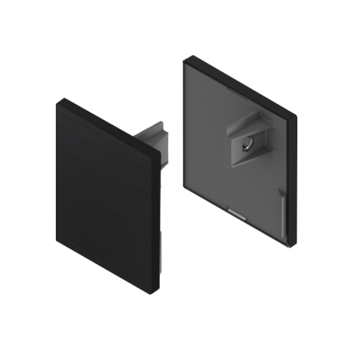 INFINITYSLIDE 69kg Endkappe 1xL/1xR Breite 70mm, Aluminium schwarz