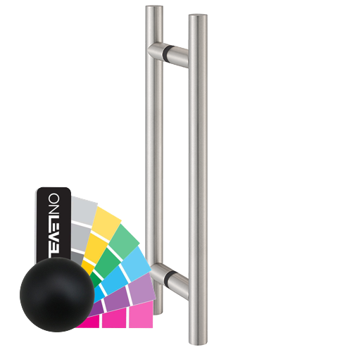Guidon Ensemble Ø25mm H=1200mm, inox 304 RAL mat
