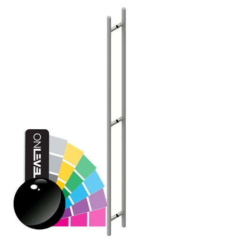 Guidon Ensemble Ø25mm H=1800mm, inox 304 RAL brillant