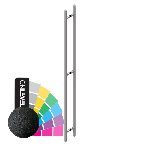 Handle bar Set Ø25mm H=1800mm, AISI 304 RAL matt