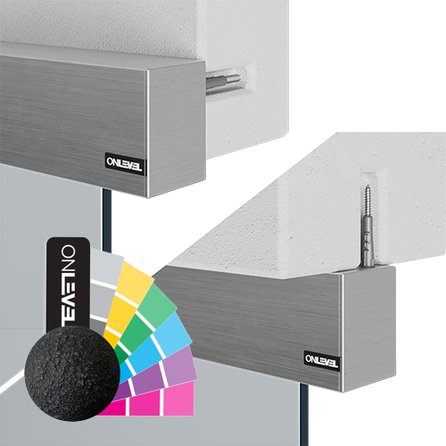 INFINITYSLIDE 69kg Set muur/plafond montage glas 2-panelen inclusief Dempers L=4mtr, aluminium RAL structuur